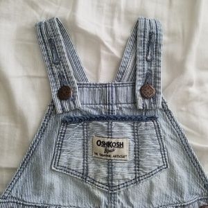 Baby Girl Hickory Stripes Overalls